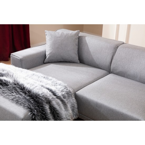 Corner Sofa Petra L Corner - Light Grey Light Grey Corner Sofa Petra L Corner - Light Grey Light Grey
