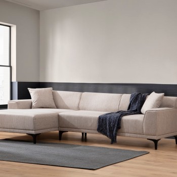 Corner Sofa Petra L Corner - White White