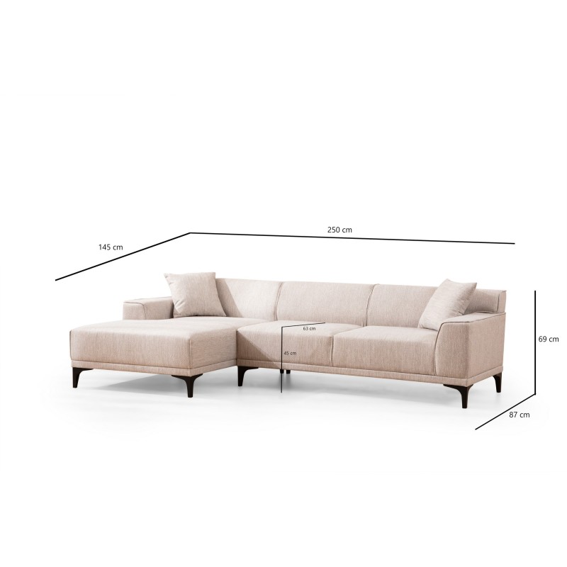 Atelier del Sofa Corner Sofa Petra L Corner - White White