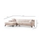Corner Sofa Petra L Corner - White White Atelier del Sofa Corner Sofa Petra L Corner - White White