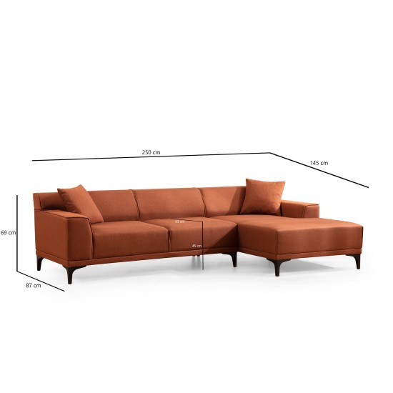 Corner Sofa Petra R Corner - Orange Orange Atelier del Sofa Corner Sofa Petra R Corner - Orange Orange