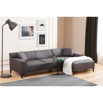 Corner Sofa Petra R Corner - Anthracite Anthracite