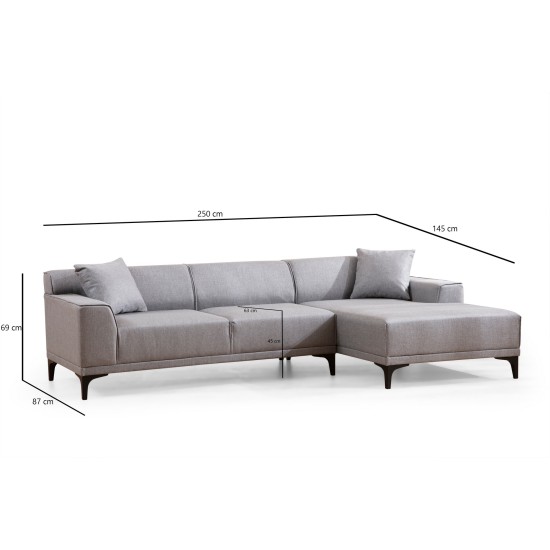 Corner Sofa Petra R Corner - Light Grey Light Grey Corner Sofa Petra R Corner - Light Grey Light Grey