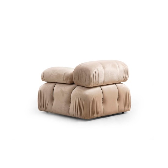Γωνιακός Καναπές Bubble ( L1-O1-1R -Puf) - Χρώμα Cream - 288x95x75εκ Γωνιακός Καναπές Bubble ( L1-O1-1R -Puf) - Χρώμα Cream - 288x95x75εκ