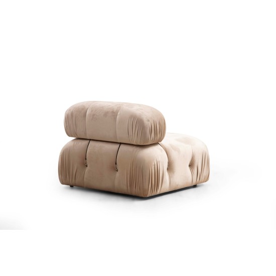 Γωνιακός Καναπές Bubble ( L1-O1-1R -Puf) - Χρώμα Cream - 288x95x75εκ Γωνιακός Καναπές Bubble ( L1-O1-1R -Puf) - Χρώμα Cream - 288x95x75εκ