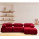 Corner Sofa Bubble Corner ( L1-O1-1R -Puf) - Red Red