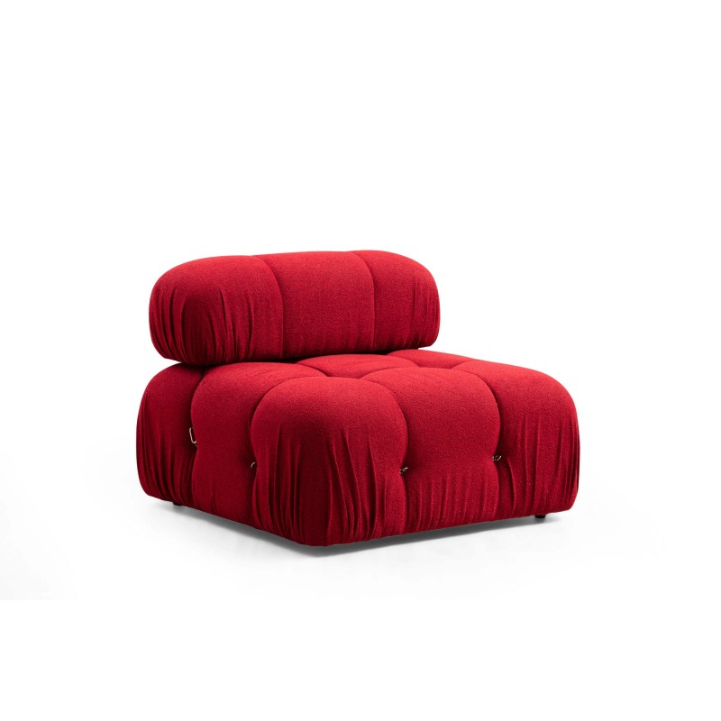Corner Sofa Bubble Corner ( L1-O1-1R -Puf) - Red Red