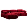 Corner Sofa Bubble Corner ( L1-O1-1R -Puf) - Red Red