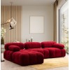 Corner Sofa Bubble Corner ( L1-O1-1R -Puf) - Red Red