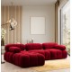 Corner Sofa Bubble Corner ( L1-O1-1R -Puf) - Red Red