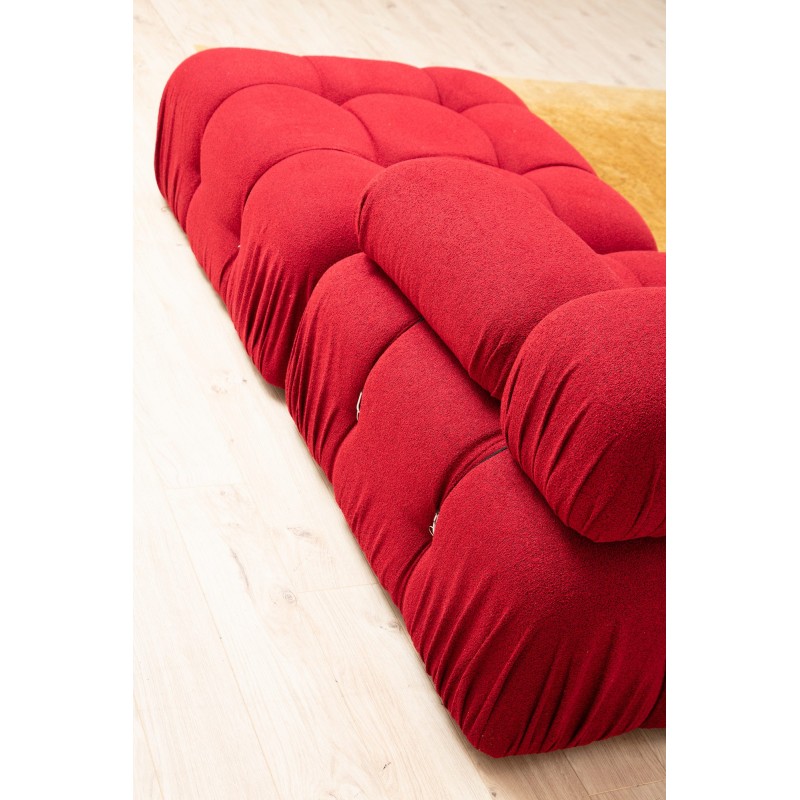 Corner Sofa Bubble Corner ( L1-O1-1R -Puf) - Red Red