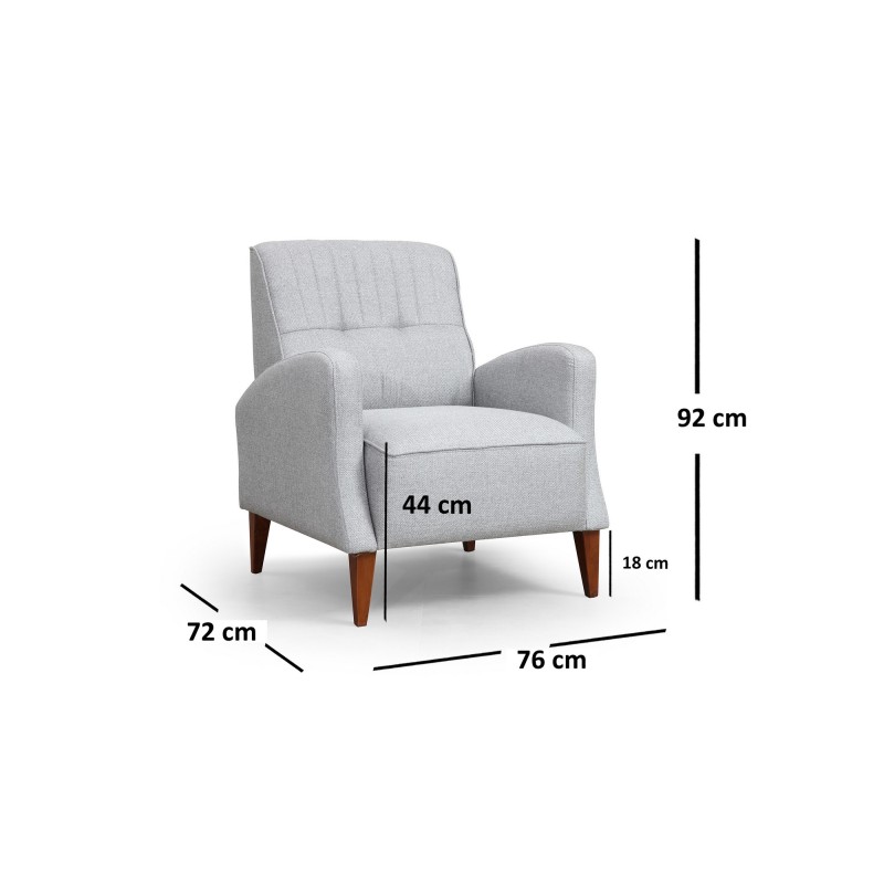 Wing Chair Montana Armchair Grey