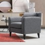 Wing Chair Nordic Armchair Dark Grey