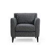 Wing Chair Nordic Armchair Dark Grey