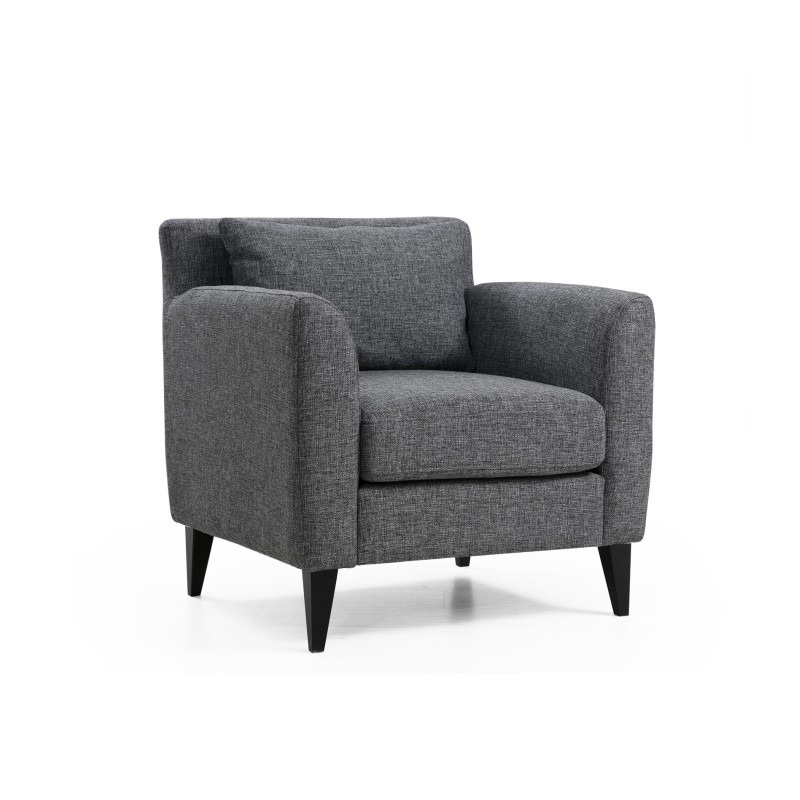 Wing Chair Nordic Armchair Dark Grey
