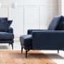 Wing Chair Papira Armchair - Navy Blue Navy Blue