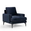 Atelier del Sofa Wing Chair Papira Armchair - Navy Blue Navy Blue