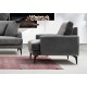 Wing Chair Papira Armchair - Anthracite Anthracite Atelier del Sofa Wing Chair Papira Armchair - Anthracite Anthracite