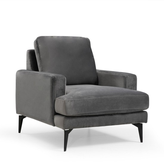 Wing Chair Papira Armchair - Anthracite Anthracite Atelier del Sofa Wing Chair Papira Armchair - Anthracite Anthracite