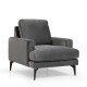 Wing Chair Papira Armchair - Anthracite Anthracite Atelier del Sofa Wing Chair Papira Armchair - Anthracite Anthracite