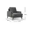 Atelier del Sofa Wing Chair Papira Armchair - Anthracite Anthracite