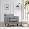 Wing Chair Nordic Armchair - Patterned Black
White