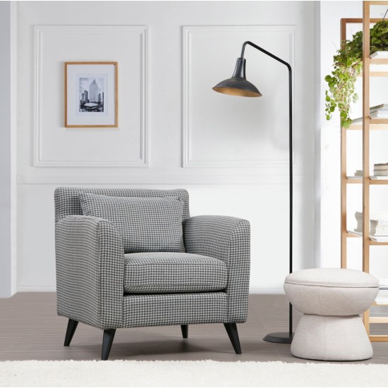 Wing Chair Nordic Armchair - Patterned Black
White Wing Chair Nordic Armchair - Patterned Black
White