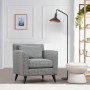 Wing Chair Nordic Armchair - Patterned Black
White