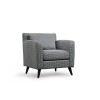 Wing Chair Nordic Armchair - Patterned Black
White