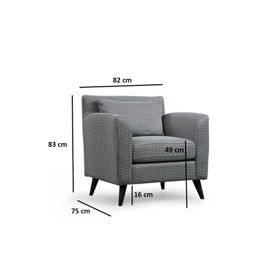 Wing Chair Nordic Armchair - Patterned Black
White Wing Chair Nordic Armchair - Patterned Black
White
