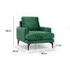 Atelier del Sofa Wing Chair Papira Armchair Green