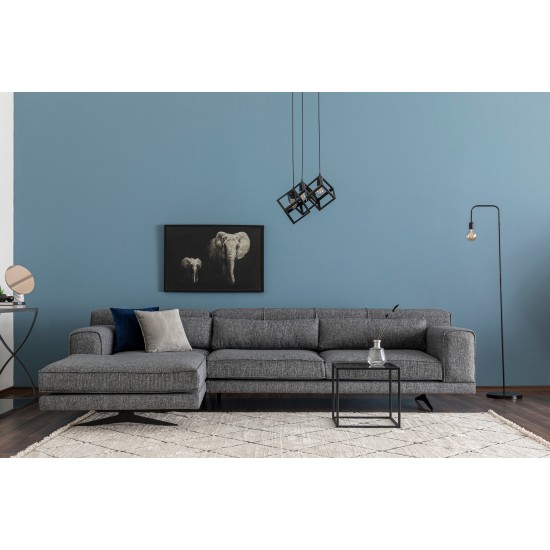 Corner Sofa Jivago Corner Left (Chl-2R) - Grey Grey Corner Sofa Jivago Corner Left (Chl-2R) - Grey Grey