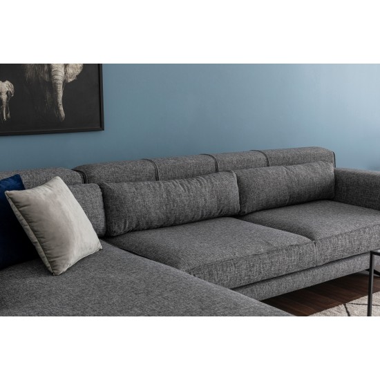 Corner Sofa Jivago Corner Left (Chl-2R) - Grey Grey Corner Sofa Jivago Corner Left (Chl-2R) - Grey Grey