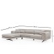 Corner Sofa Jivago Corner Left (Chl-2R) - Beige Beige Corner Sofa Jivago Corner Left (Chl-2R) - Beige Beige