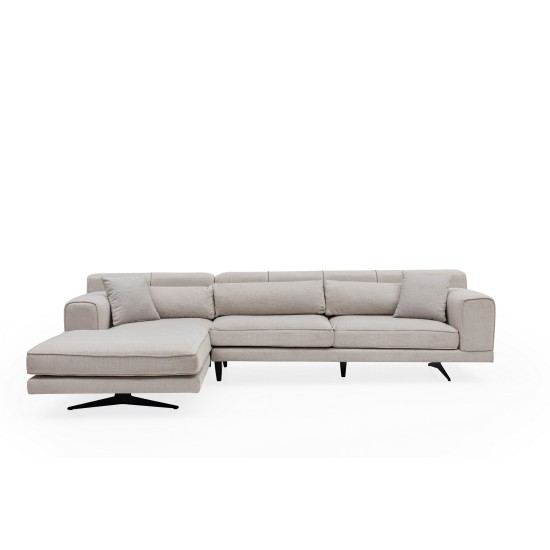Corner Sofa Jivago Corner Left (Chl-2R) - Beige Beige Corner Sofa Jivago Corner Left (Chl-2R) - Beige Beige