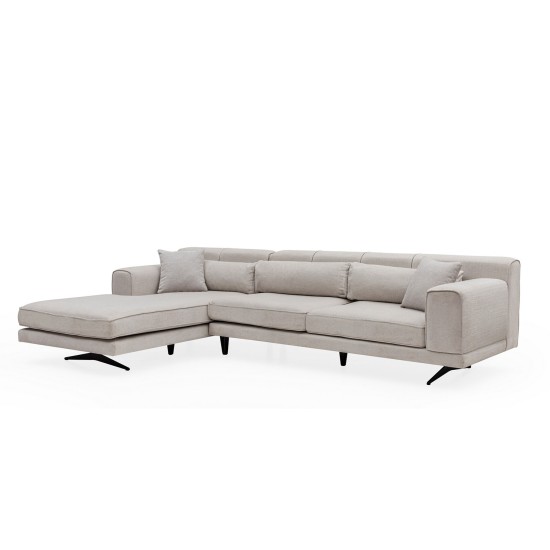 Corner Sofa Jivago Corner Left (Chl-2R) - Beige Beige Corner Sofa Jivago Corner Left (Chl-2R) - Beige Beige
