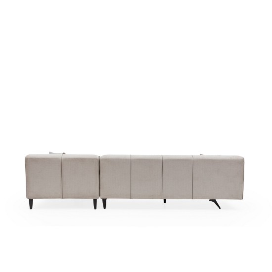 Corner Sofa Jivago Corner Right (L2-Chl) - Beige Beige Corner Sofa Jivago Corner Right (L2-Chl) - Beige Beige