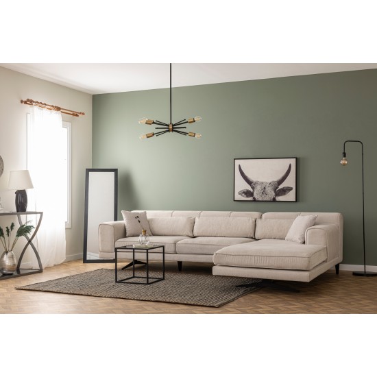 Corner Sofa Jivago Corner Right (L2-Chl) - Beige Beige Corner Sofa Jivago Corner Right (L2-Chl) - Beige Beige