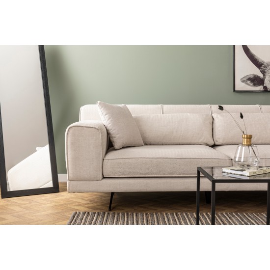 Corner Sofa Jivago Corner Right (L2-Chl) - Beige Beige Corner Sofa Jivago Corner Right (L2-Chl) - Beige Beige