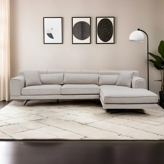 Corner Sofa Jivago Corner Right (L2-Chl) - Beige Beige Corner Sofa Jivago Corner Right (L2-Chl) - Beige Beige