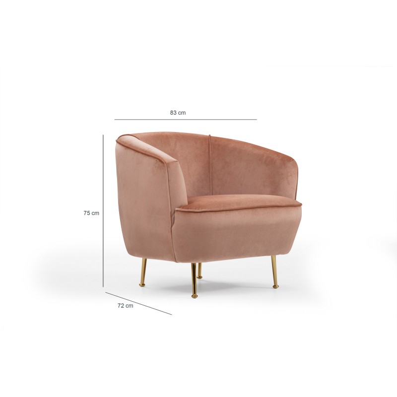 Wing Chair Piccoli (Bony) Pink