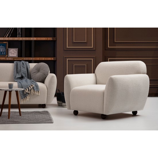 Wing Chair Eddy - Cream Cream Atelier del Sofa Wing Chair Eddy - Cream Cream