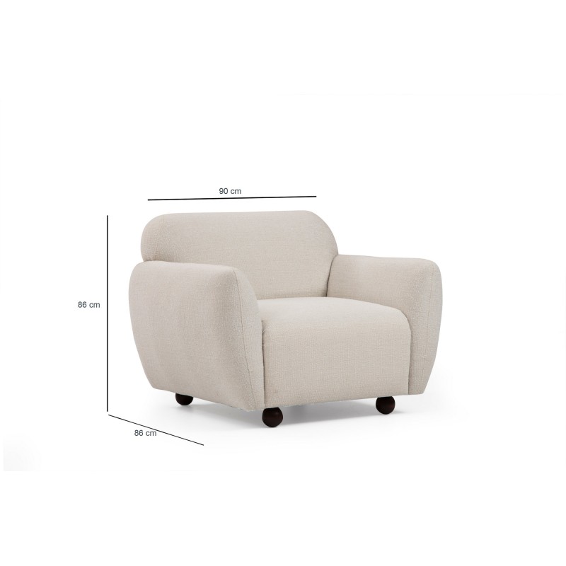 Atelier del Sofa Wing Chair Eddy - Cream Cream