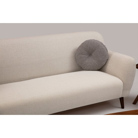 Wing Chair Enna - Beige Beige Atelier del Sofa Wing Chair Enna - Beige Beige