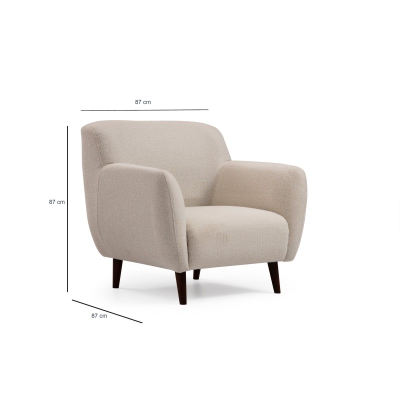 Atelier del Sofa Wing Chair Enna - Beige Beige