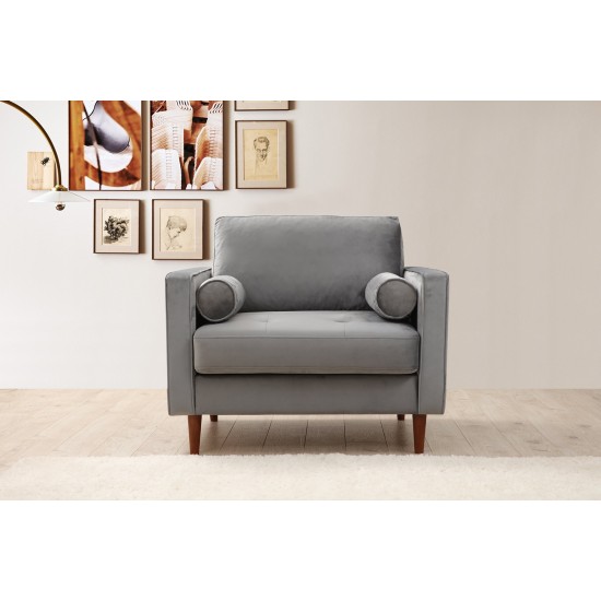 Wing Chair Rome - Light Grey Light Grey Wing Chair Rome - Light Grey Light Grey