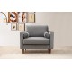 Wing Chair Rome - Light Grey Light Grey Wing Chair Rome - Light Grey Light Grey
