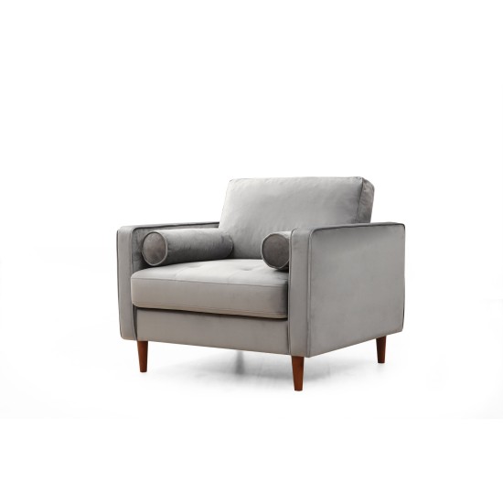 Wing Chair Rome - Light Grey Light Grey Wing Chair Rome - Light Grey Light Grey