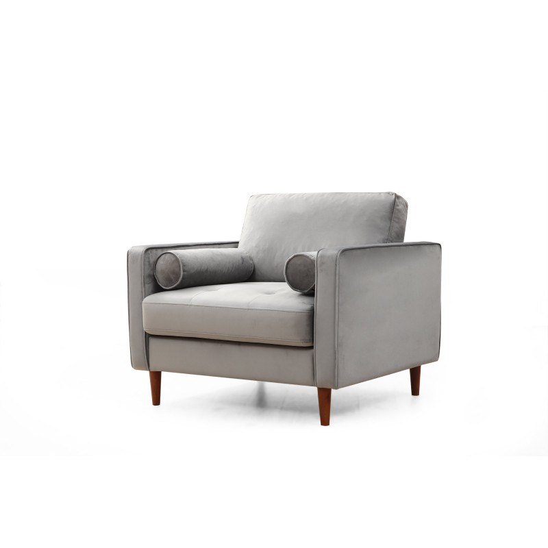 Wing Chair Rome - Light Grey Light Grey