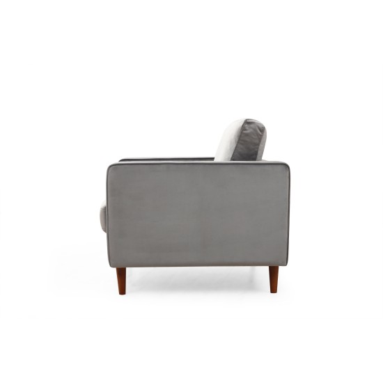 Wing Chair Rome - Light Grey Light Grey Wing Chair Rome - Light Grey Light Grey